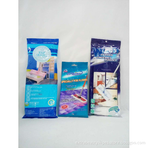 Lingettes de sol humides à usage domestique en polyester viscose polyvalent